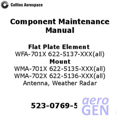 Component Maintenance Manual - Flat Plate Element - Collins Aerospace - WFA-701X, WMA-701X, WMA-702X - 523-0769563
