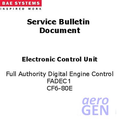 Service Bulletin - BAE Systems - FADEC1/73-006