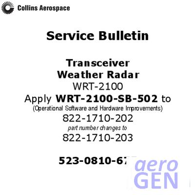 Service Bulletin - Transceiver - Collins Aerospace - WRT-2100 - 523-0810675