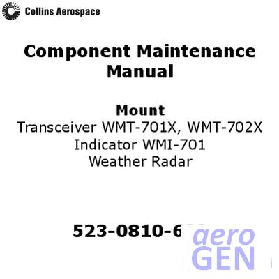 Component Maintenance Manual - Tray Mount - Collins Aerospace - WMT-701X, WMT-702X, WMI-701 - 523-0810632