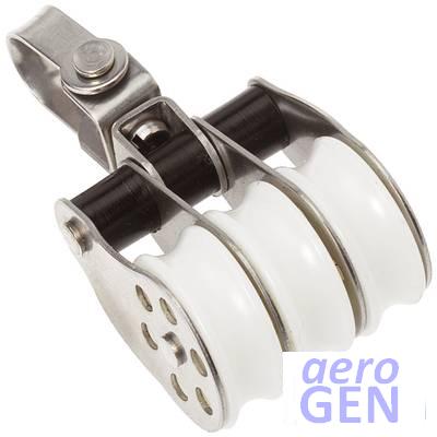 Block - Triple Plain - Barton - Stainless - 95138