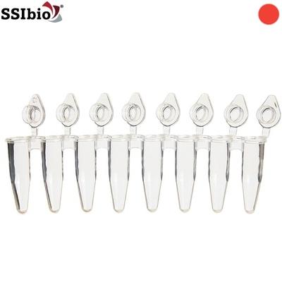 Tube Test - Conical - SSIbio - I Strip - 0.2 ml - Clear Red - 3247-04