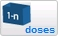 Number of doses per container of product